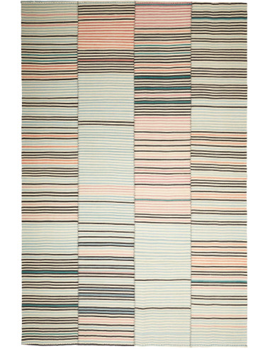 Tappeto Kilim Persia 200x305 cm - Verde e Rosa,...