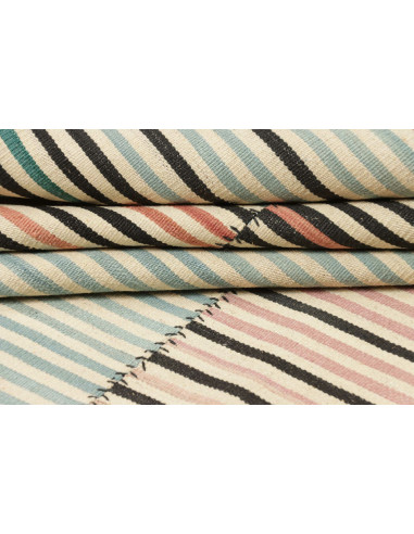 Tappeto Kilim Persia 200x305 cm - Verde e Rosa,...