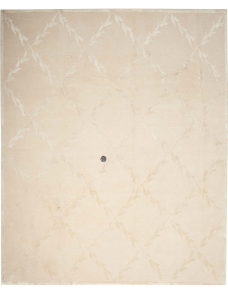 Tappeto Nepalese Design 11/132 Beige 251x305 cm Fatto a Mano