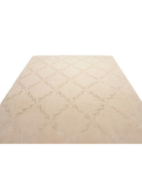 Tappeto Nepalese Design 11/132 Beige 251x305 cm Fatto a Mano